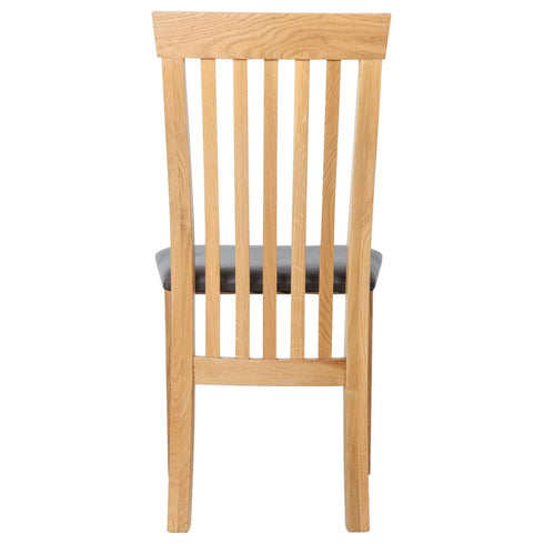 Swen Studio -  Dining Chairs 6 pcs Solid Oak Wood and Faux Leather